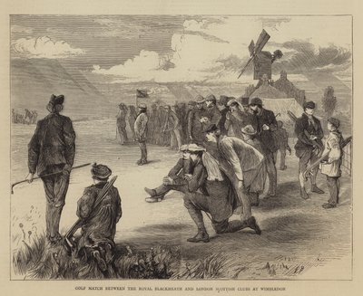 Golf Match Between the Royal Blackheath and London Scottish Clubs at Wimbledon by Edwin Buckman